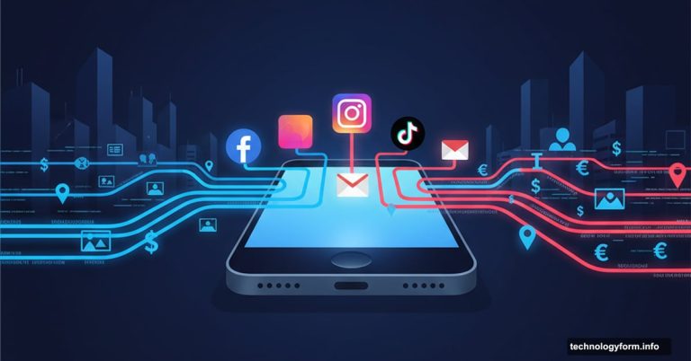 Smartphone with popular apps streaming personal data to corporate entities