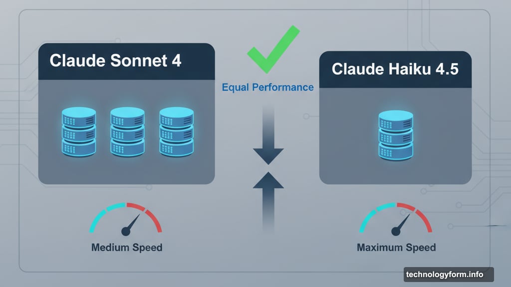 Small Claude Haiku model matches larger Sonnet model performance