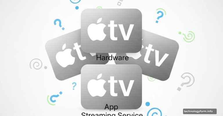 Three identical Apple TV logos stacked showing branding confusion