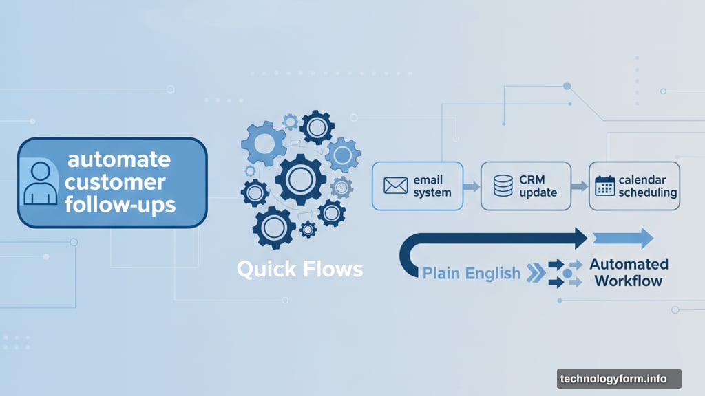 Quick Flows lets non-technical employees build workflows using plain English