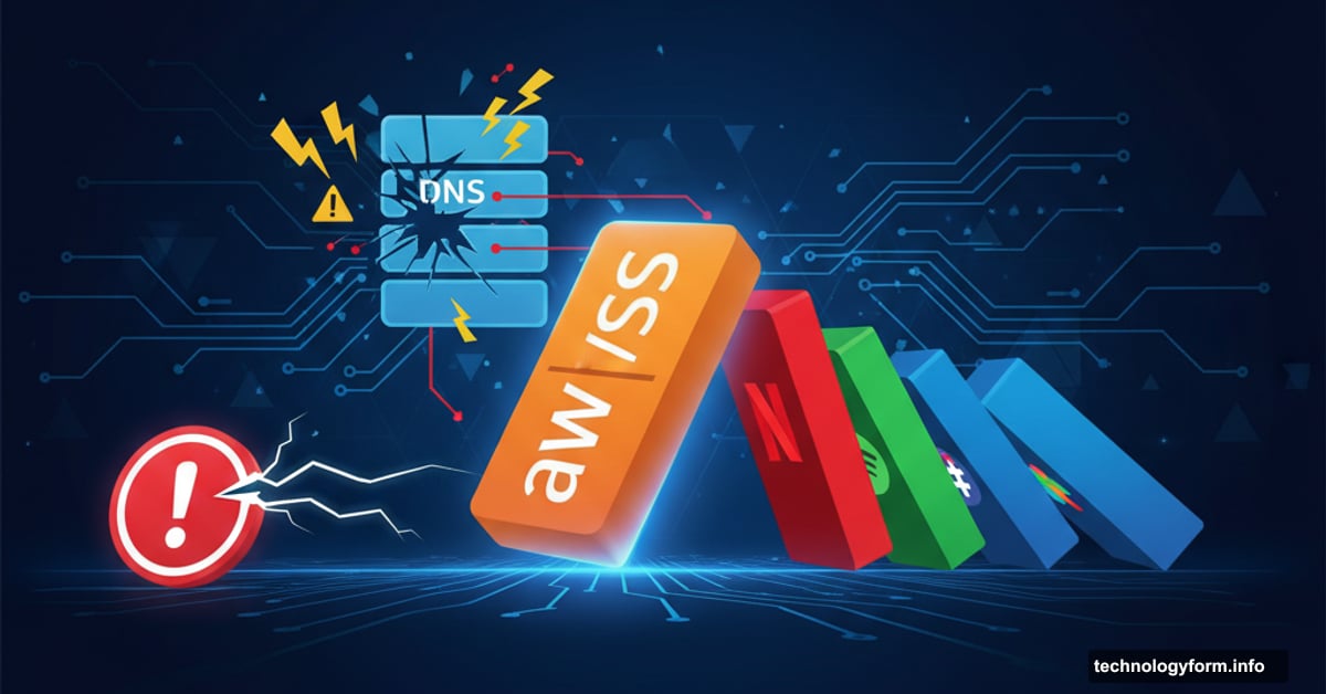 AWS domino triggers chain reaction toppling Netflix Spotify Slack services