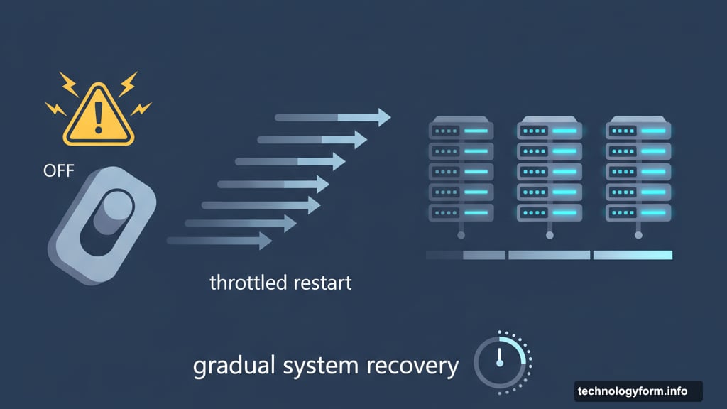 AWS throttled approach gradually bringing services back online after outage