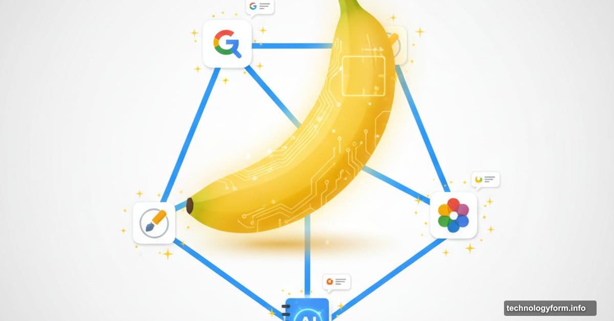 Google Nano Banana AI connecting to Search Photos NotebookLM apps