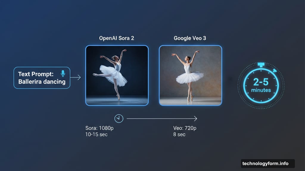 Sora and Veo transform text prompts into realistic video with audio