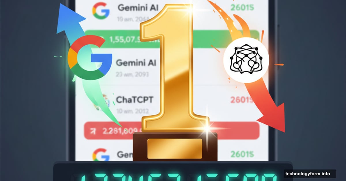 Google Gemini overtakes ChatGPT to reach number one App Store ranking