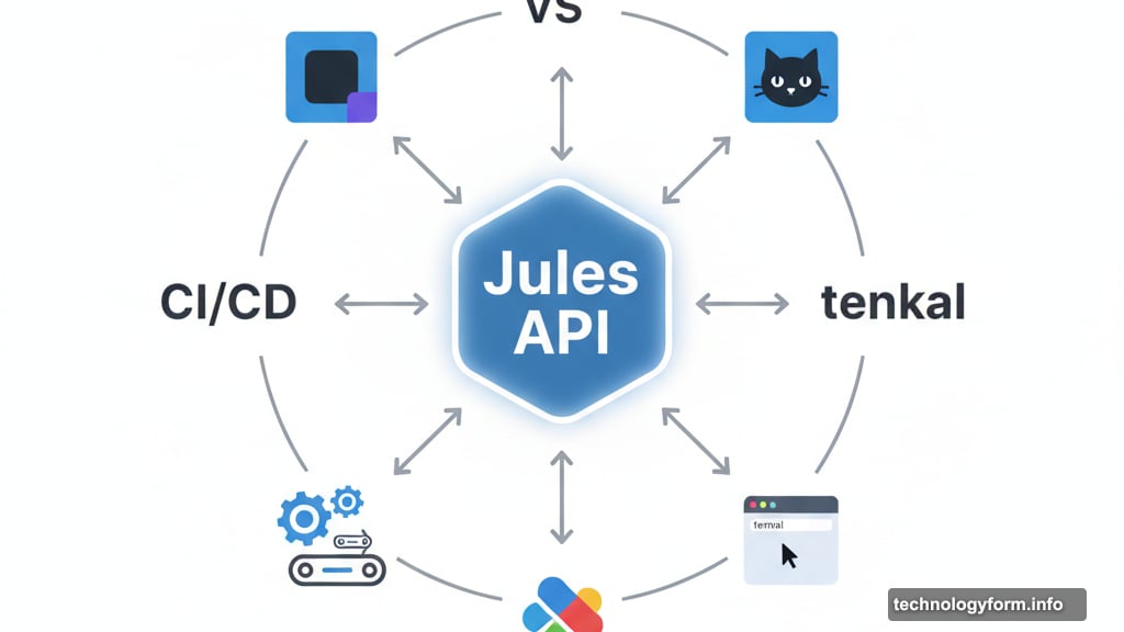Jules API enables integration with CI/CD pipelines and Slack channels