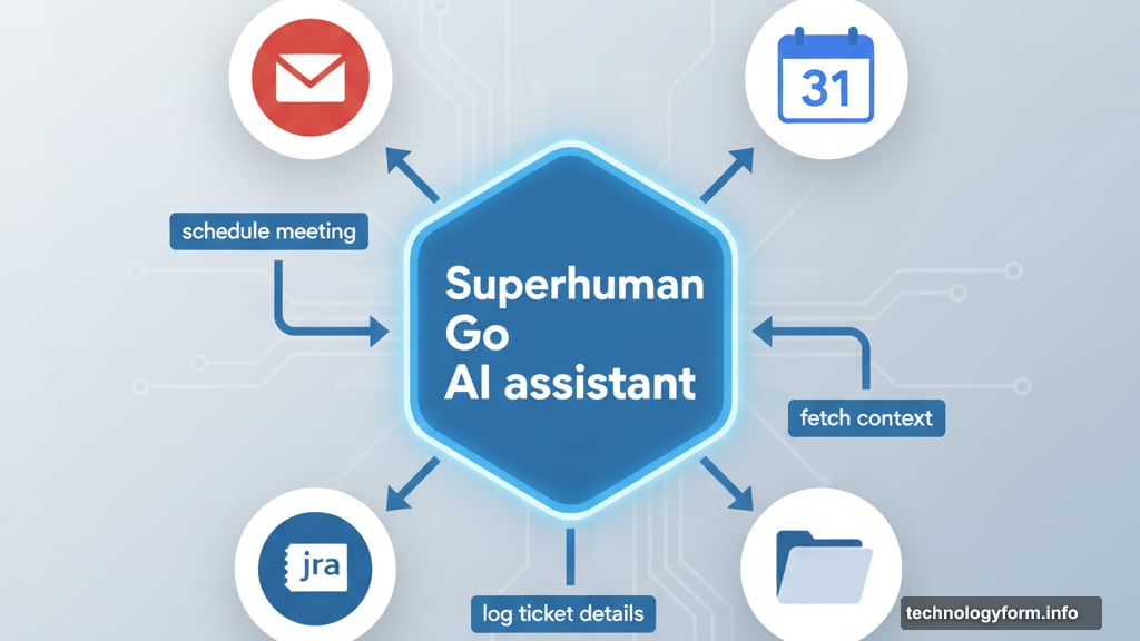 Superhuman Go connects to Gmail Calendar Jira and Drive tools