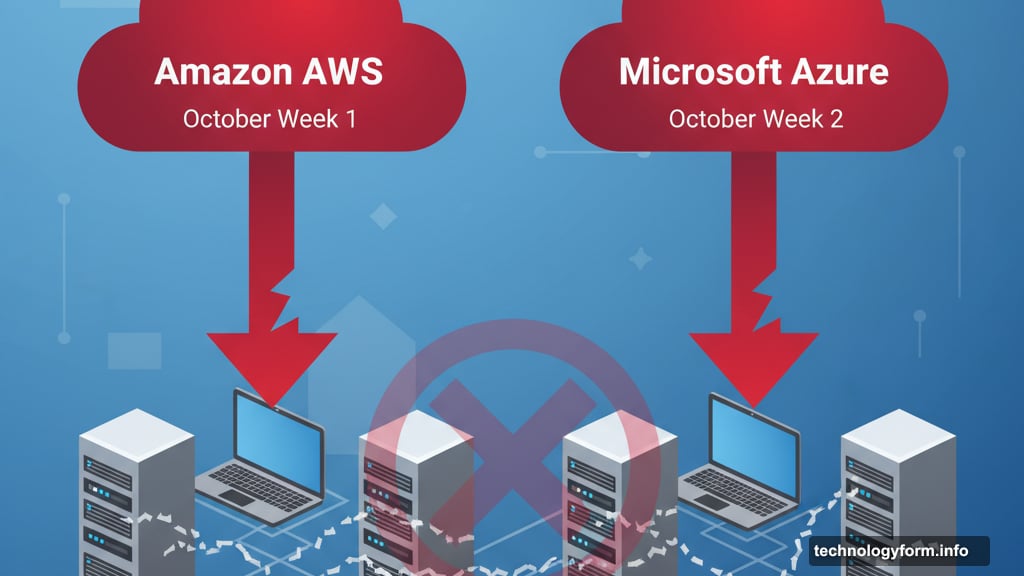 Amazon AWS and Microsoft Azure major cloud failures pattern
