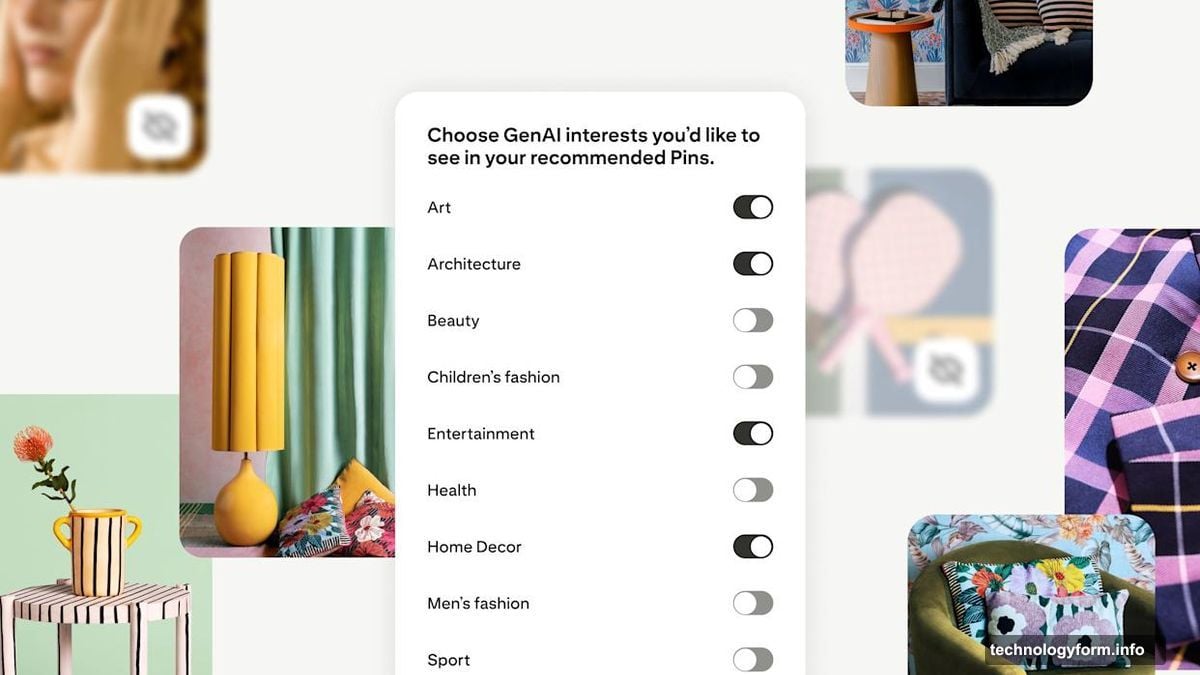 Pinterest controls reduce AI content flooding user feeds across categories