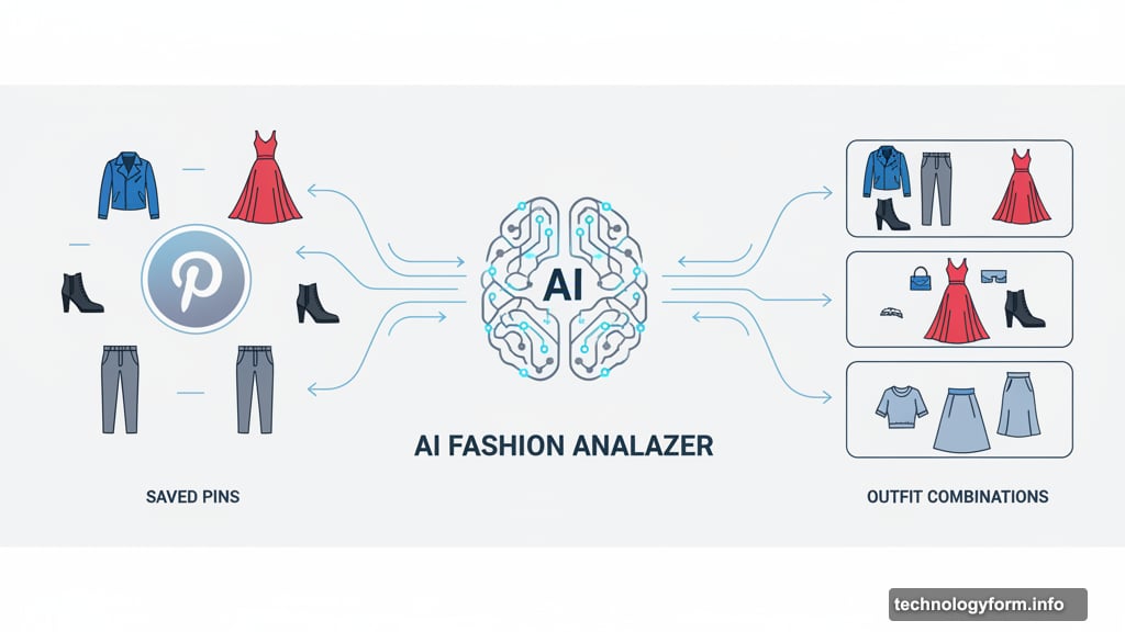 AI builds outfit combinations from your saved fashion pins