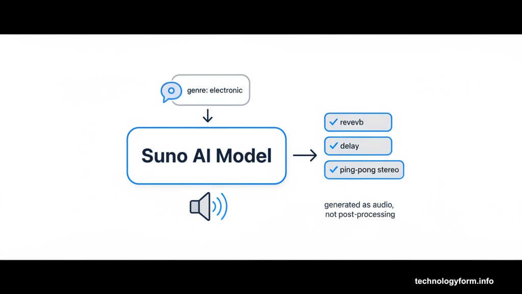 AI decides effects based on genre then approximates in output