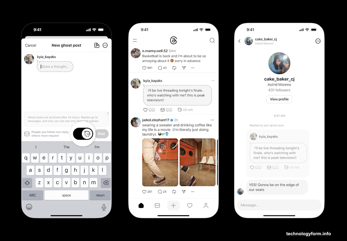 Ghost posts disappear after 24 hours like Instagram Stories