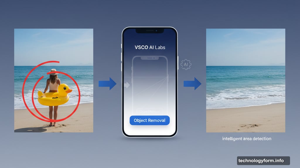 AI object removal preserves colors and details without artifacts