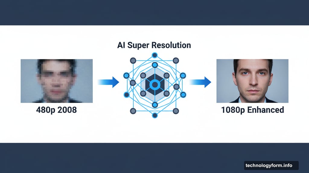 AI upscaling transforms grainy 480p videos into sharp HD quality