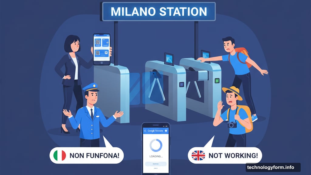 Milan train station chaos with tickets and language barriers