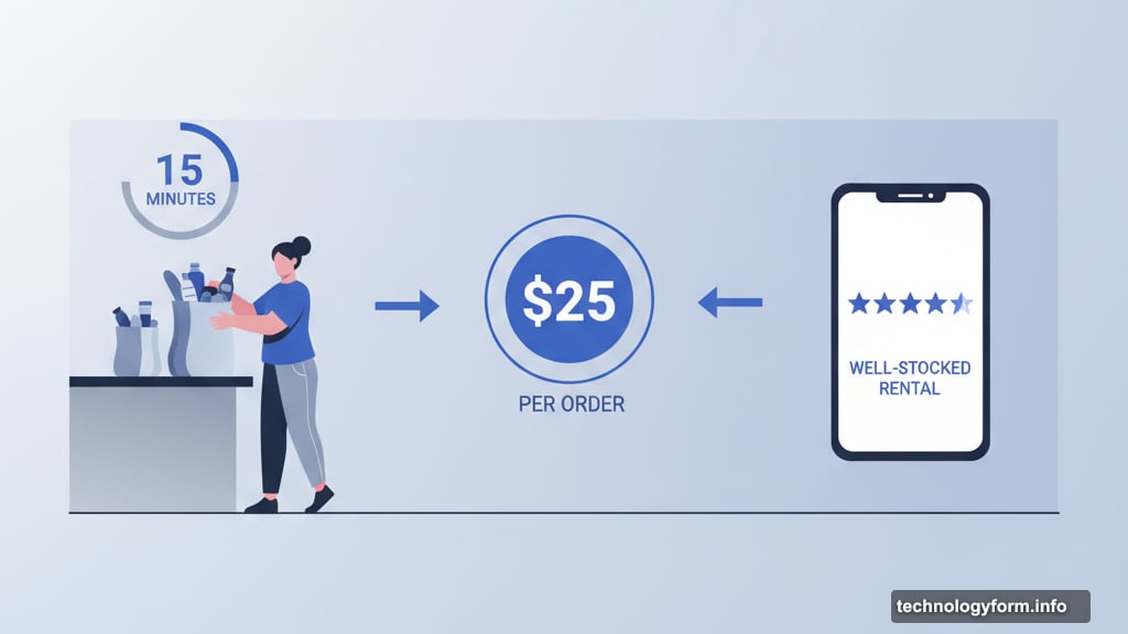 Hosts earn twenty-five dollars for stocking groceries and get better reviews