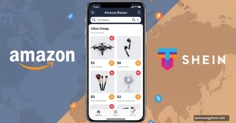 Amazon Bazaar app competing against Temu and Shein shopping platforms