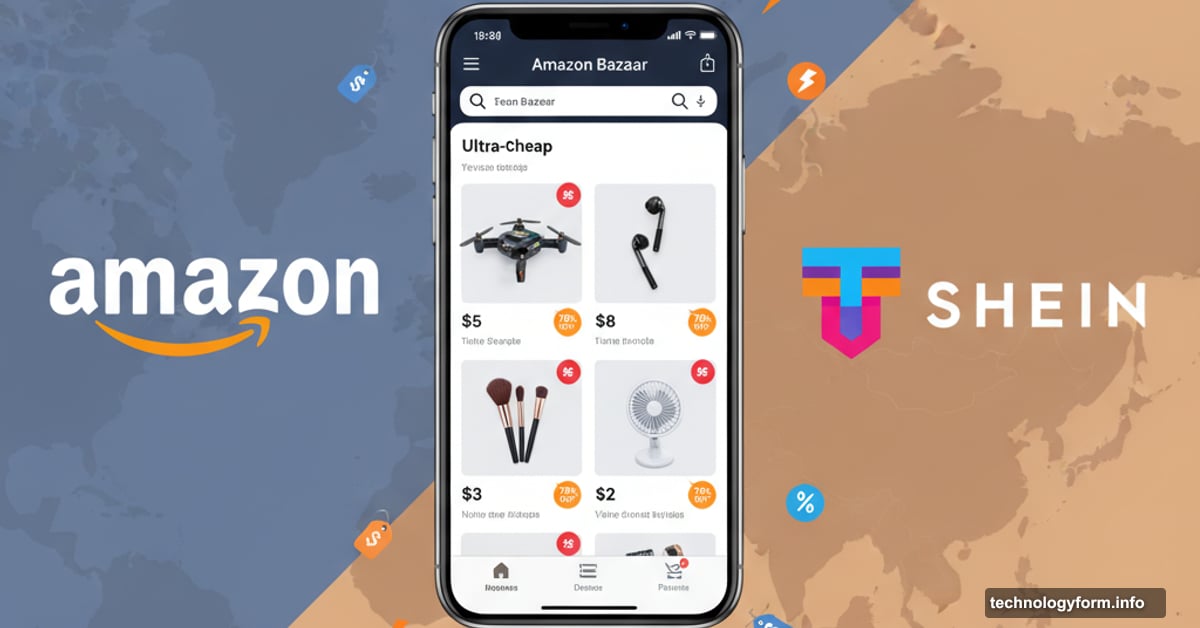 Amazon Bazaar app competing against Temu and Shein shopping platforms