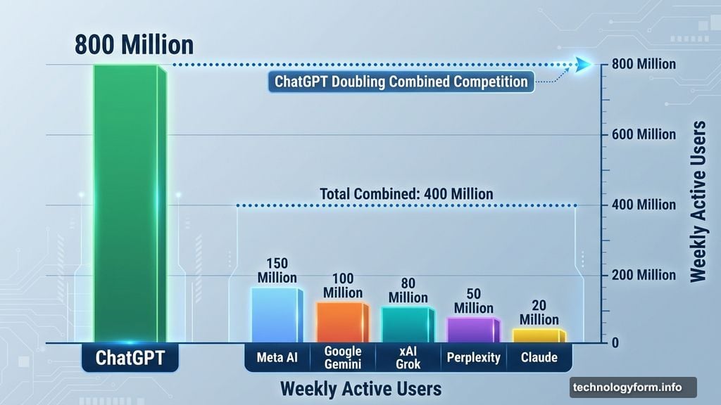 ChatGPT has roughly double their total user count combined
