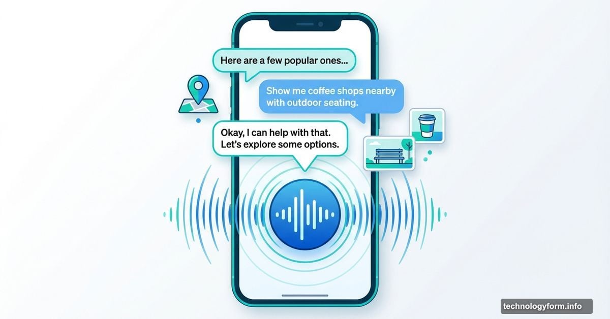 ChatGPT voice interface showing inline transcripts and visual elements