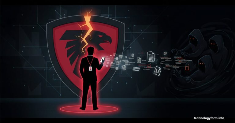 CrowdStrike insider threat: employee silhouette leaking data to hackers