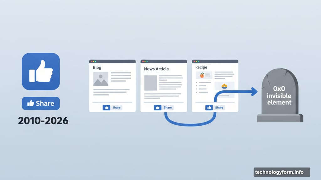 Facebook Like and Share buttons disappearing February 10, 2026