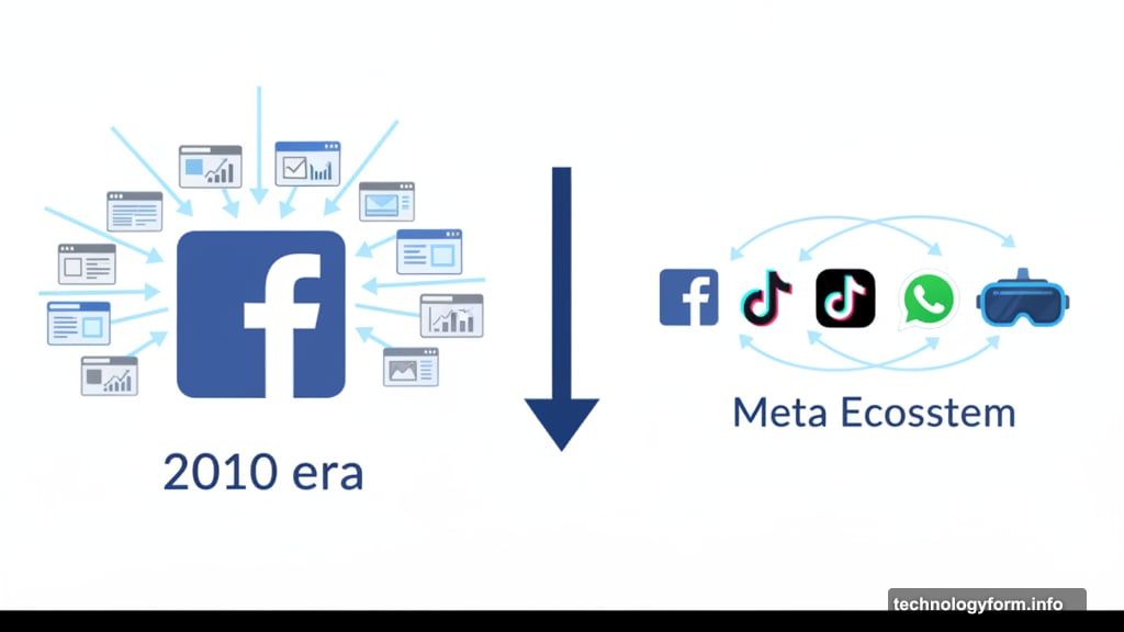 Meta's business focus shifted from Facebook to Instagram, WhatsApp, and AI