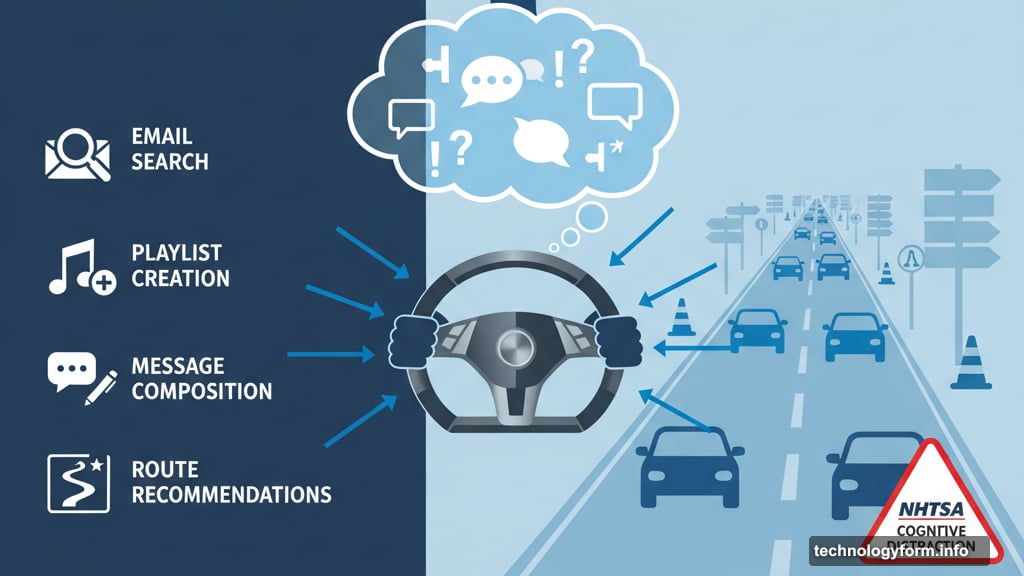 Voice interactions demand cognitive attention while monitoring traffic and road conditions