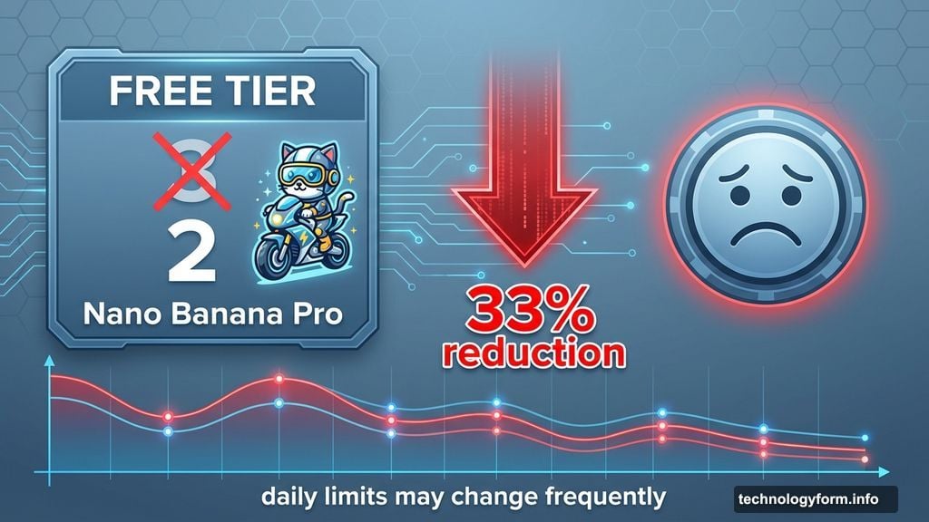 Google slashed Nano Banana Pro free generations from three to two