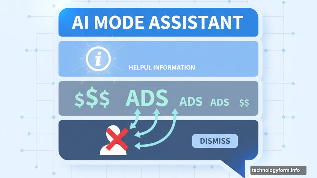 No option to hide or dismiss sponsored links in AI Mode