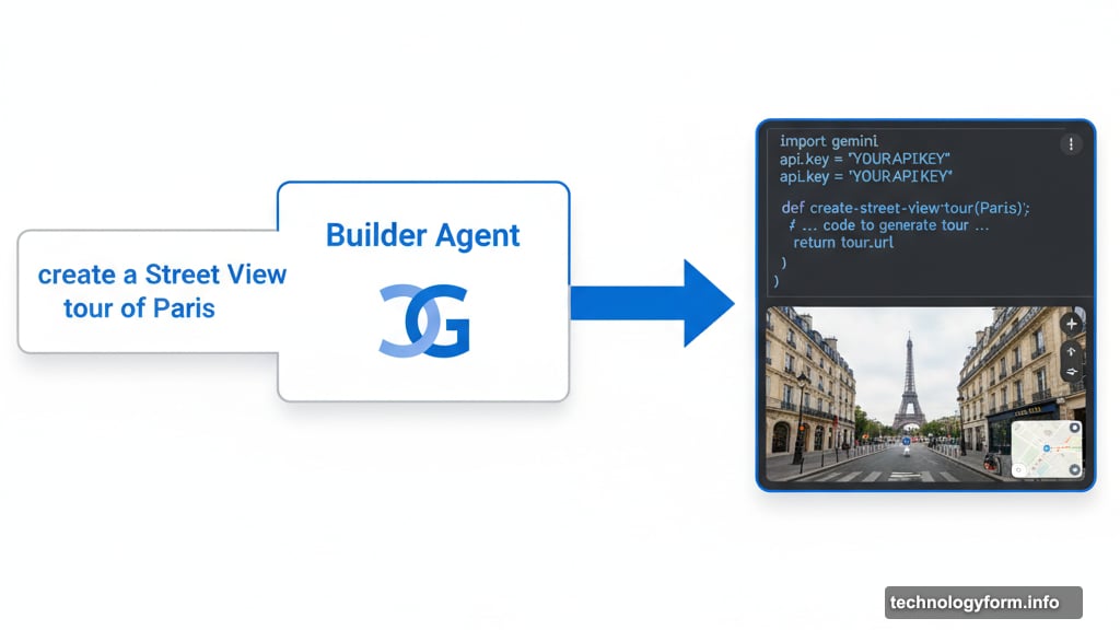 Builder agent generates map code from plain English text descriptions