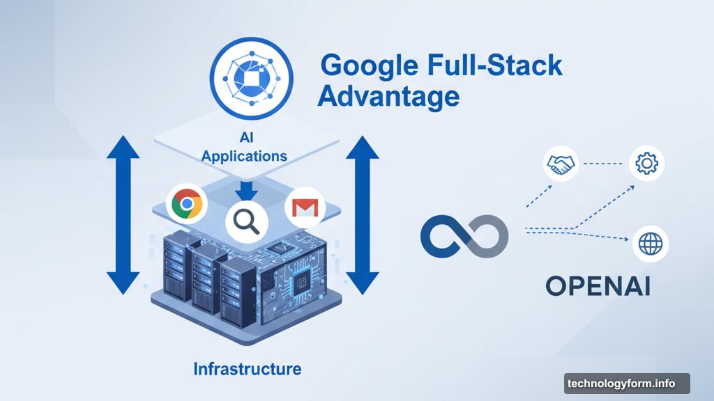 Google's vertical integration with models, products, and cloud infrastructure