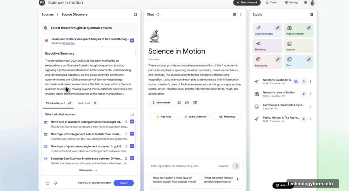 NotebookLM accepts Google Sheets, PDFs, Word documents, and Drive files
