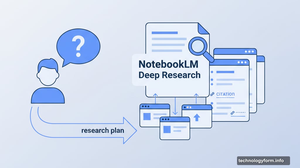 Deep Research creates plan, gathers sources, and builds comprehensive report