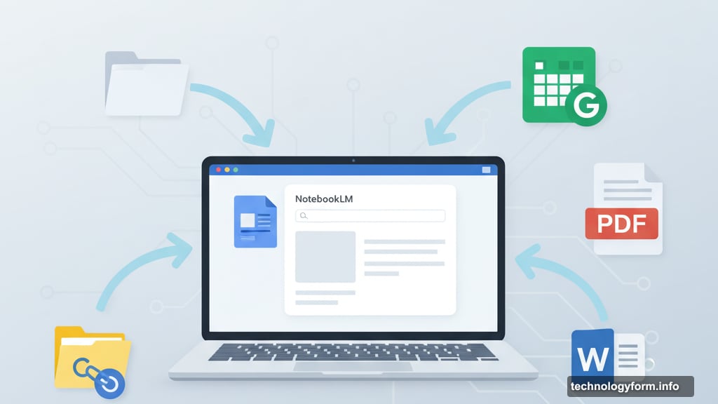 NotebookLM now accepts Google Sheets, Drive files, PDFs, and Word documents