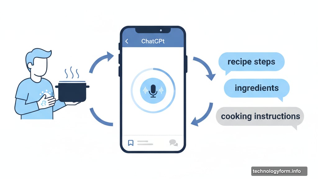 Hands-free cooking with ChatGPT Voice Mode saves entire conversation
