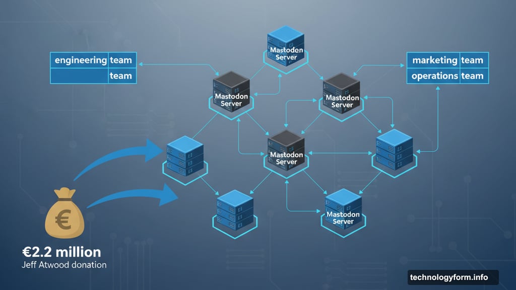 Mastodon's decentralized network structure funded by major donation expansion