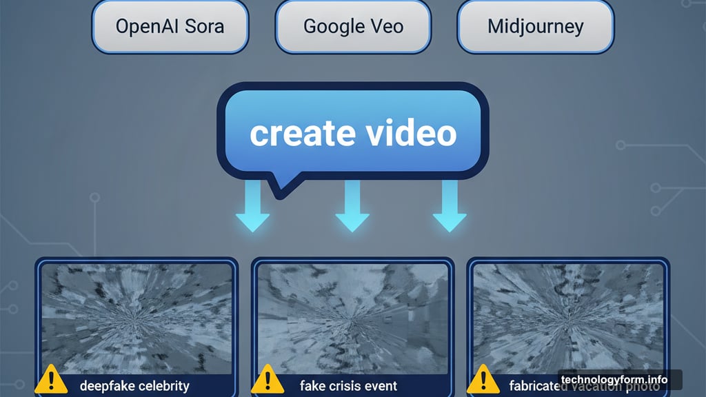 Generative AI tools create convincing deepfakes and fabricated content