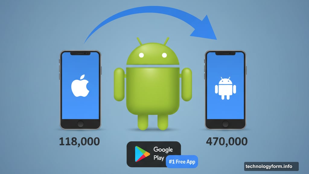 Android version quadrupled iOS performance with 470,000 downloads