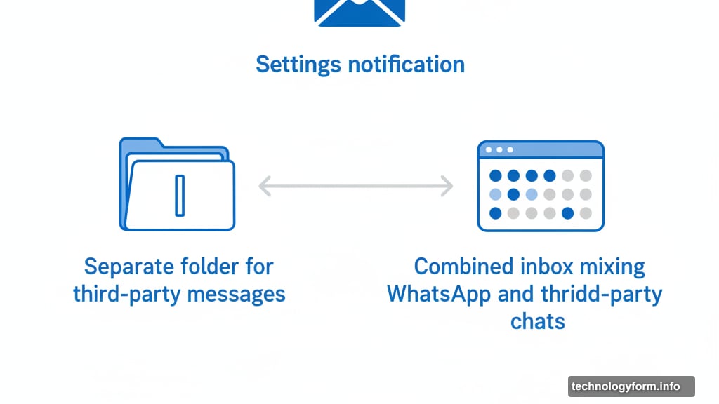 European users choose between separate or combined inbox options