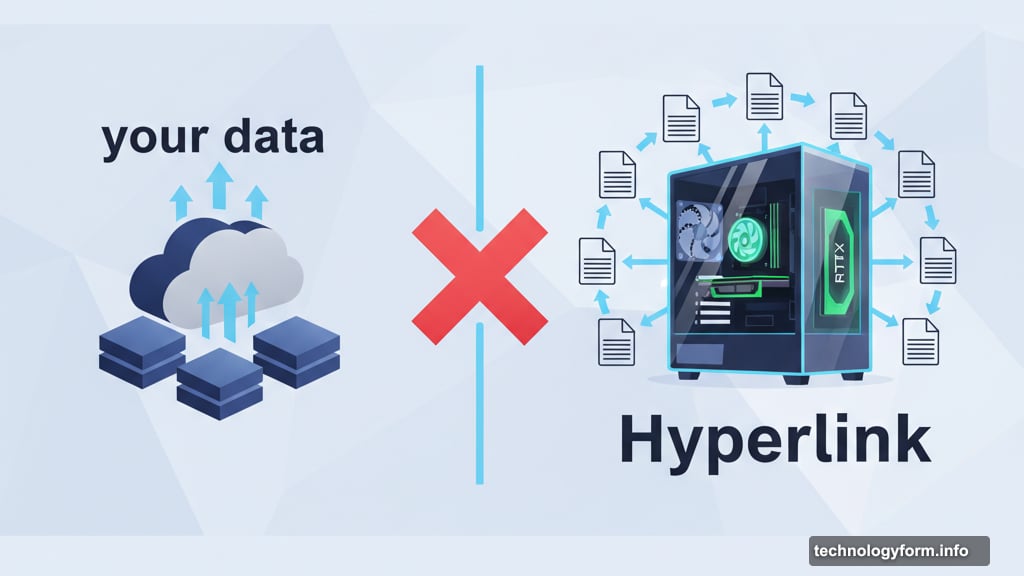 Hyperlink runs entirely on your computer without cloud servers