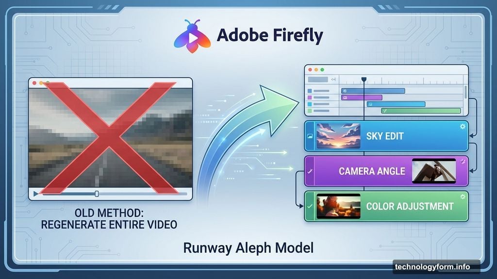Prompt-based editing and timeline view replace full video regeneration