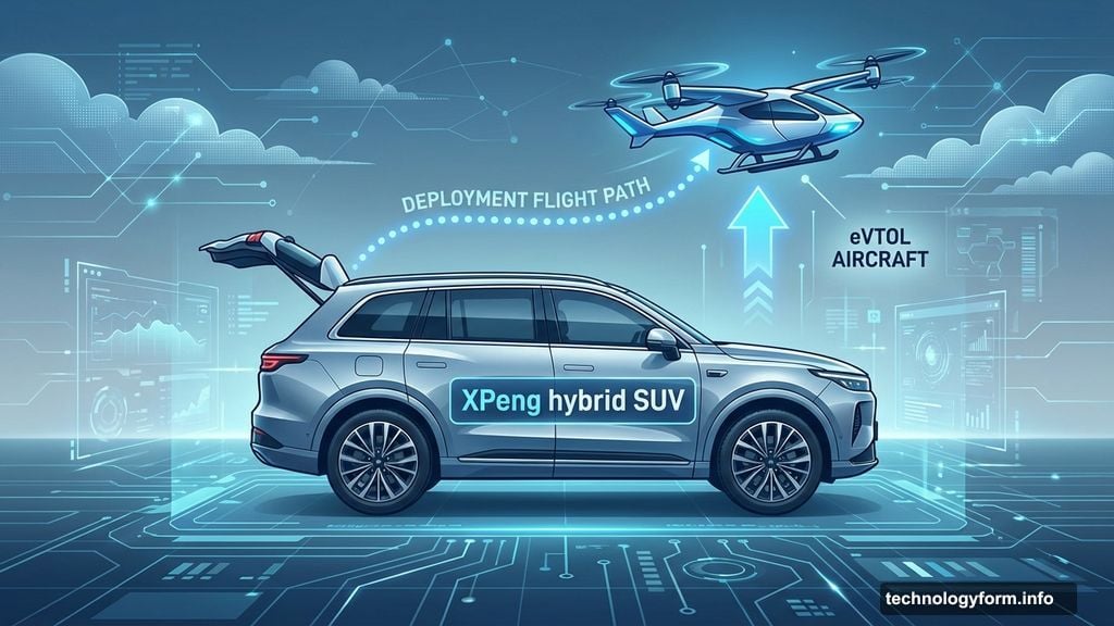 XPeng hybrid SUV deploys working electric aircraft from trunk