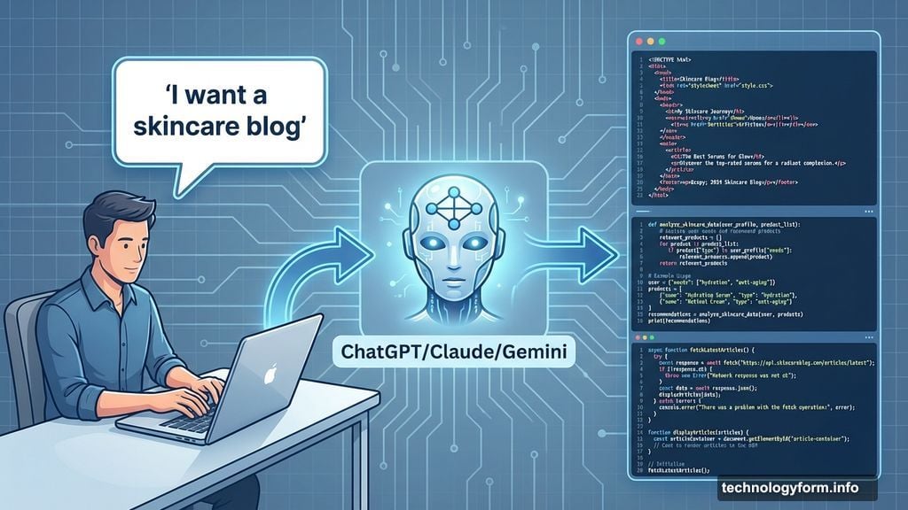 Vibe coding: describe your idea in plain English, AI generates code