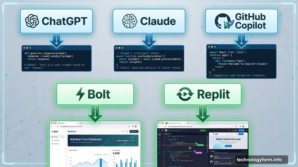 Bolt and Replit generate entire projects inside their editors directly