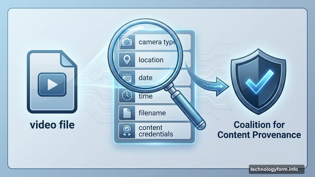 Metadata reveals camera type location date and content credentials automatically