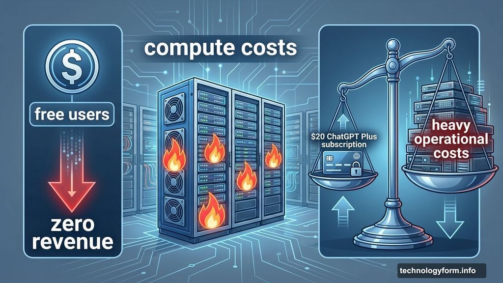 ChatGPT operational costs versus revenue from Plus subscription model