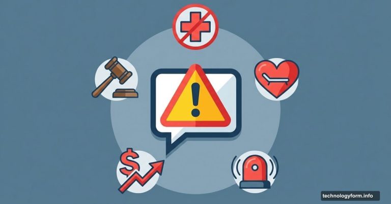 ChatGPT logo surrounded by warning symbols for medical, financial, and legal tasks