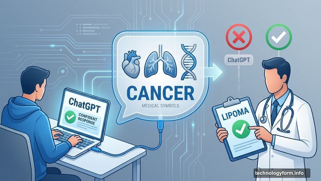 ChatGPT suggests cancer while doctor diagnoses harmless lipoma condition