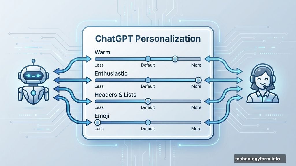 Four new personality dials control warmth, enthusiasm, formatting and emoji